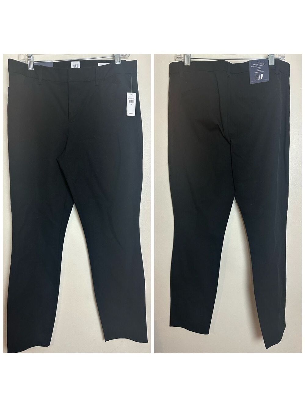 Gap Signature Skinny Ankle Mid Rise Black Trouser Pants in Bi-Stretch Weave - Picture 10 of 15
